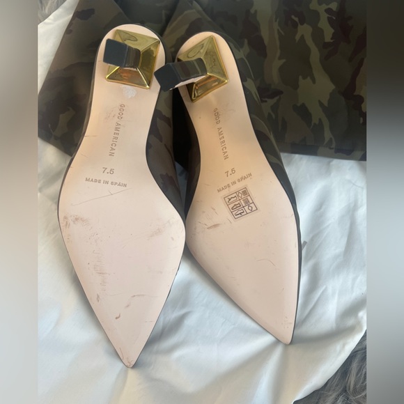 GOOD AMERICAN NWOB CAMO NEOPRENE SHERPA KICKSTAND THIGH HIGH BOOT - Picture 6 of 6